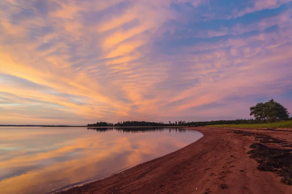 Pôr do sol na costa da Ilha Panmure — Fotografia de Stock