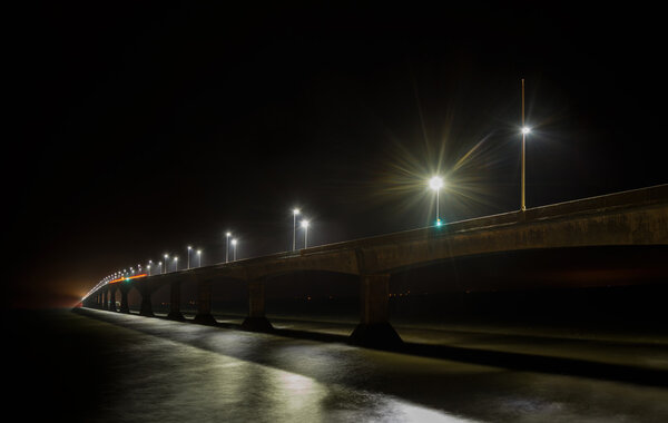 Confederation Bridge at Night