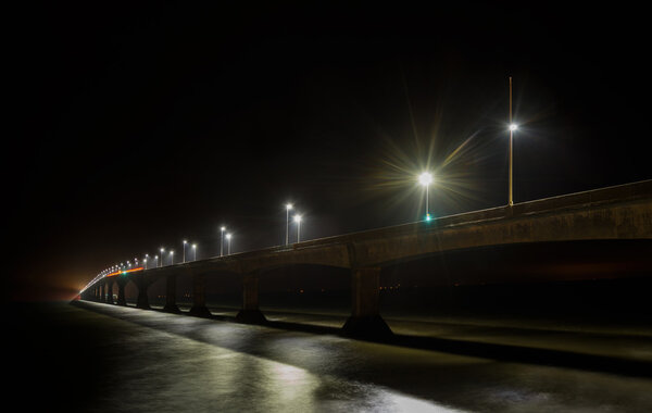 Confederation Bridge at Night