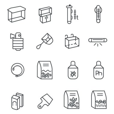 1 akvaryum hobisi için öğeleri satır simgeleri olarak ayarla