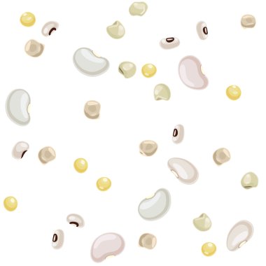 Beans and peas second seamless pattern clipart