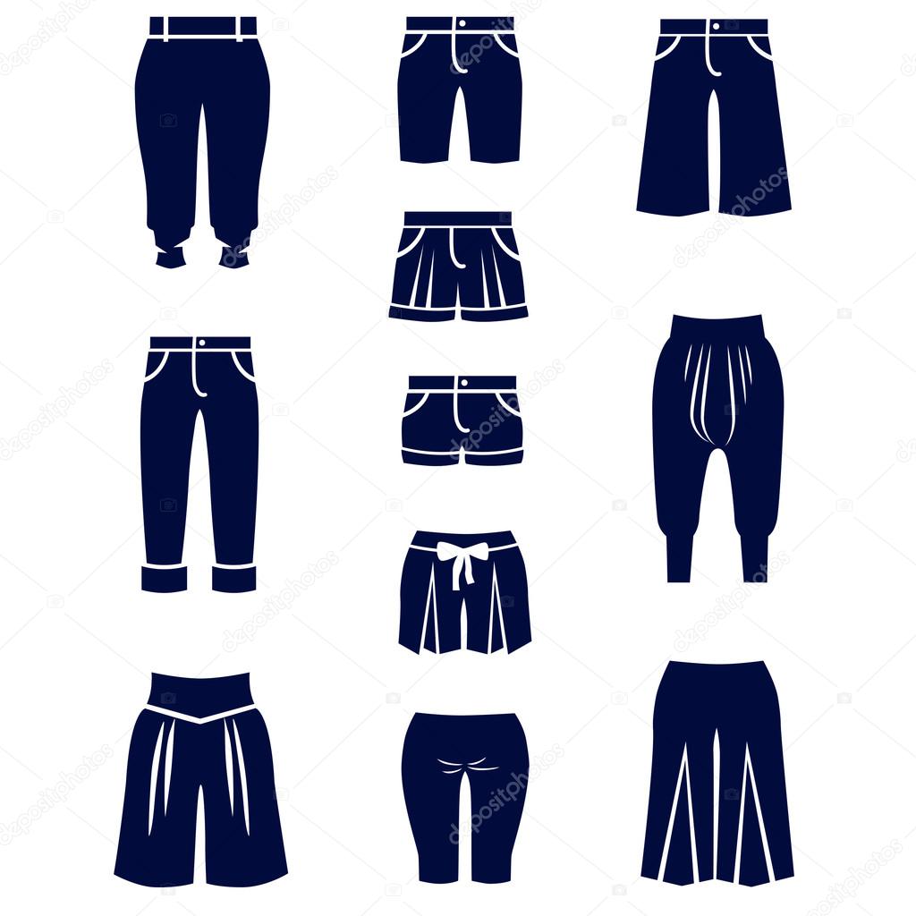 Different types of women shorts Stock Vector by ©Ksena-Shu 59796717