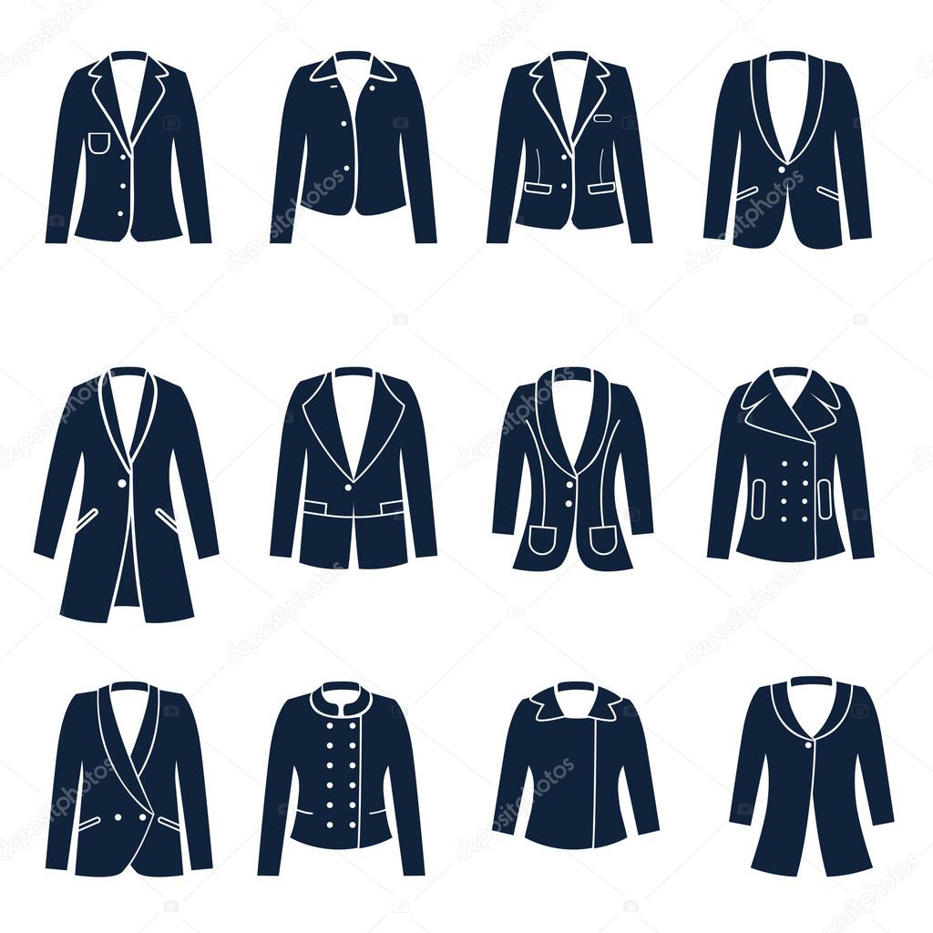 Different types of women jackets Stock Vector by ©Ksena-Shu 61728951
