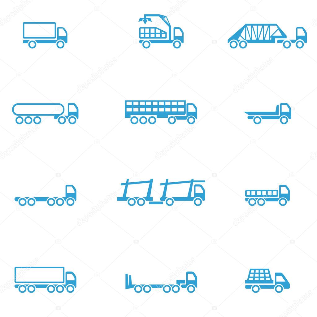 Icons for different types of special vehicles, part 1