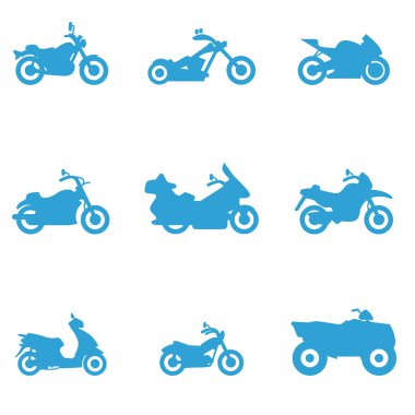 Motosiklet farklı türleri için simgeleri