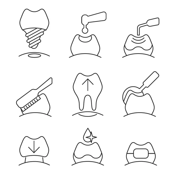 Services des cliniques dentaires — Image vectorielle