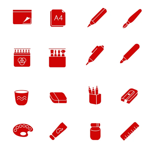 Stuff for art as glyph icons — Stock Vector