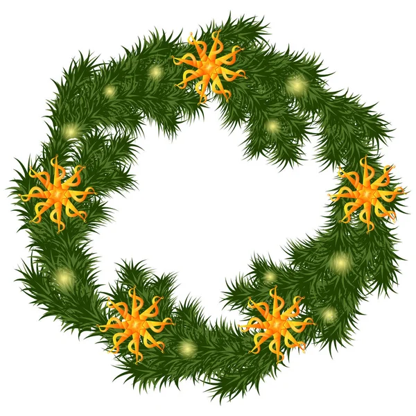 Christmas wreath 3. Illustration. — Stock Vector