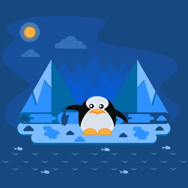 Balıklı penguen. Görüntü.