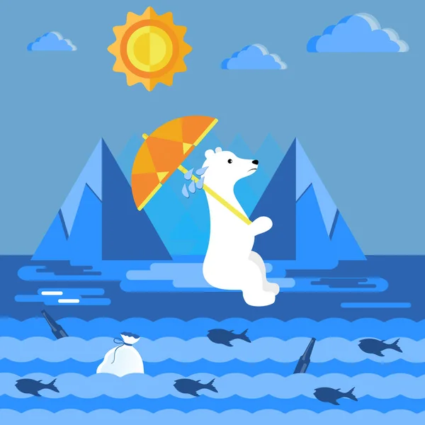 Klimawandel - 2. Illustration. — Stockvektor