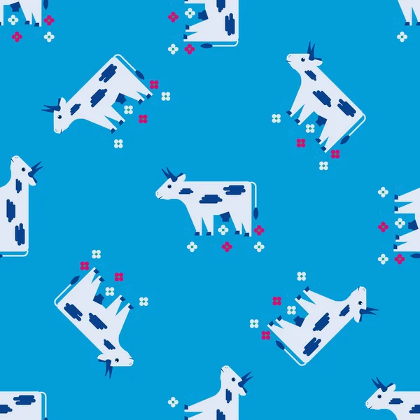Αγελάδα στο λιβάδι. Πρότυπο. — Διανυσματικό Αρχείο