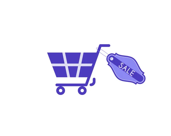 Fiyat etiketli market arabası. Görüntü.