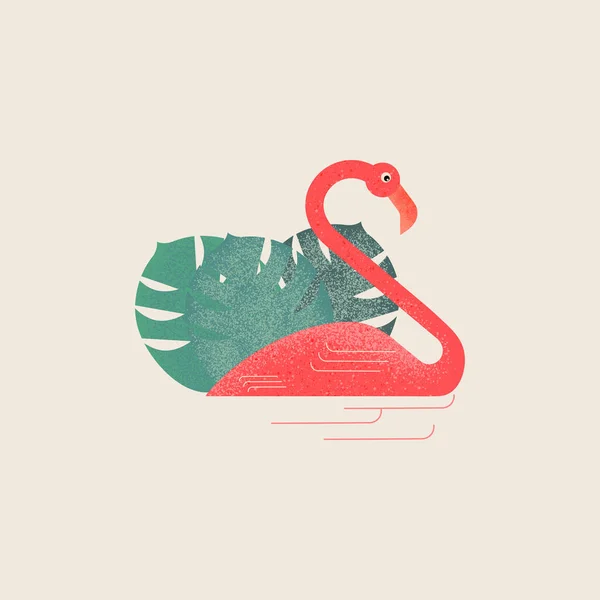 Flamant rose. Illustration. — Image vectorielle