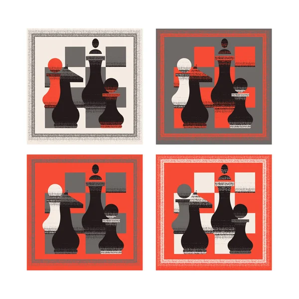 Satrançlı posterler. Görüntü.