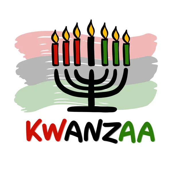 Šťastný Kwanzaa Ručně Psaný Text Pro Tradiční Africké Americké Etnické Royalty Free Stock Vektory