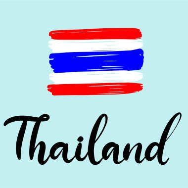 Ulusal bayrak renginde fırça darbeleri. Vektör illüstrasyonu