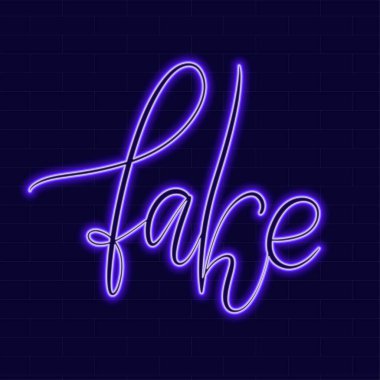 Koyu arkaplan vektör illüstrasyonunda harf içeren neon işareti.