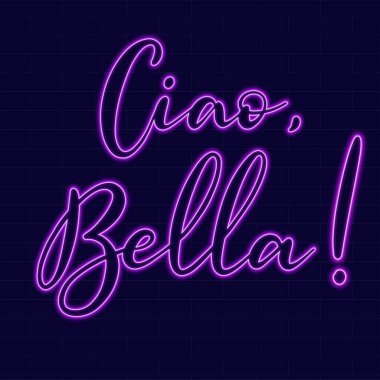 Kaligrafi cümleleri neon ışıkları