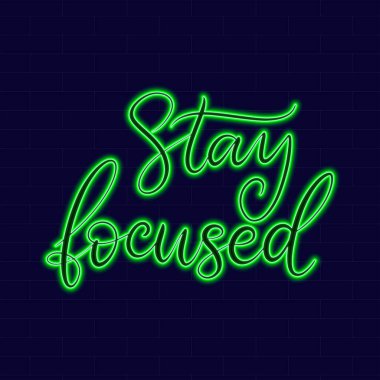 Kaligrafi cümleleri neon ışıkları