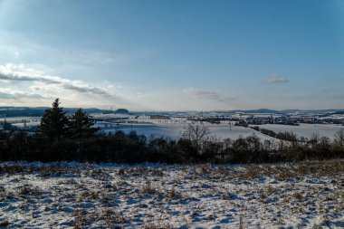 Bavyera 'da karla kaplı odun