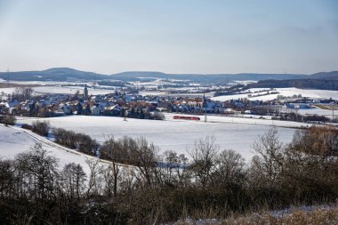 Kış Manzarası Bavyera Bölgesel Treni