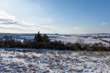 Bavyera 'da karla kaplı odun