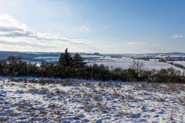 Bavyera 'da karla kaplı odun
