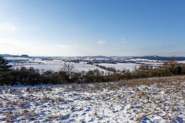 Bavyera 'da karla kaplı odun