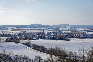 Bavyera 'da karla kaplı odun