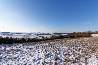Bavyera 'da karla kaplı odun