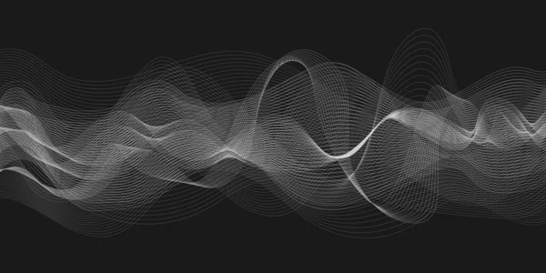 現代波線パターン縞模様の背景 — ストックベクタ