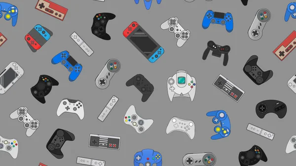 Gamepad Video Spel Controller Bakgrund — Stock vektor