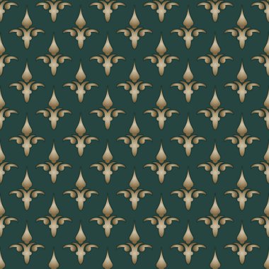 Çiçek süsleme elementleriyle kusursuz Victoria deseni. 