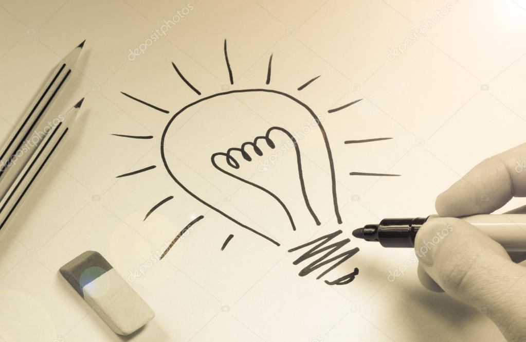 pics Light Bulb Art Ideas Drawing depositphotos