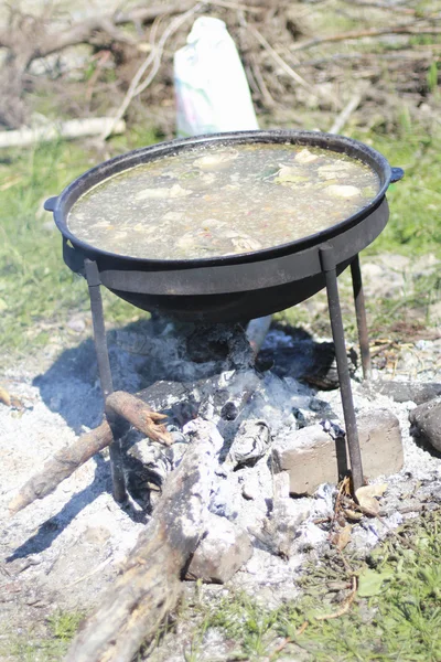 Pilav pişirme kazanı — Stok fotoğraf