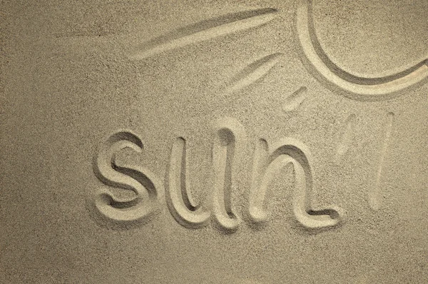 Palavra sol — Fotografia de Stock