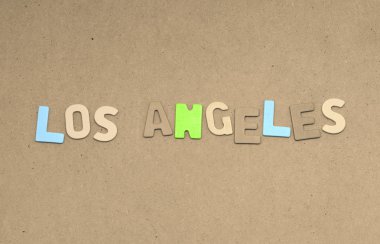 Los angeles metin kahverengi zemin üzerine