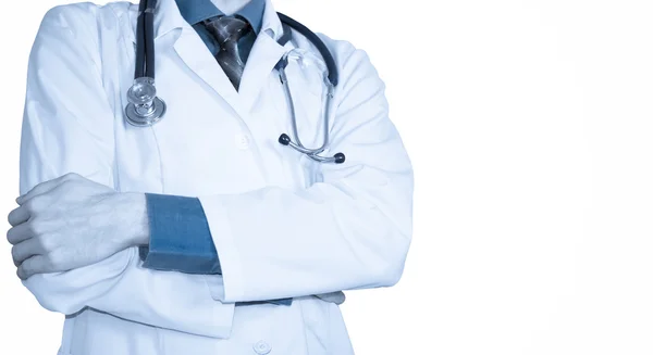 Doutor em um fundo branco — Fotografia de Stock