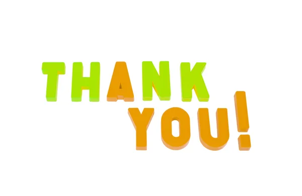 Word thank you on a white background — Stock Photo, Image