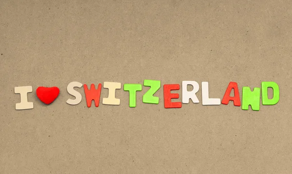 I love switzerland — Stock Photo, Image