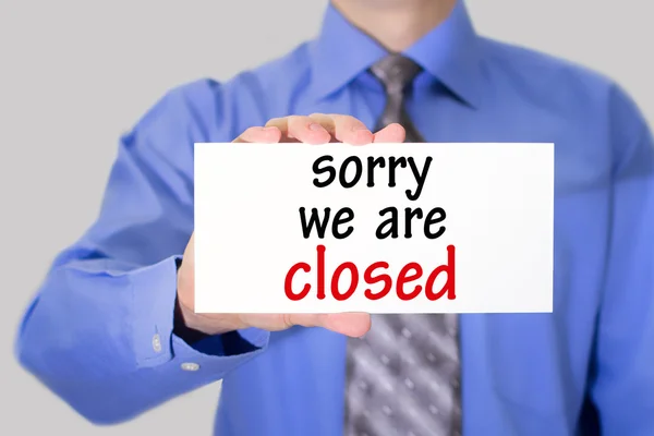 Sorry we are closed — Stock Photo, Image