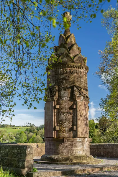 Excursión Suroeste Alemania Guerra Mundial Monumento Piedra Cima Colina — Foto de Stock