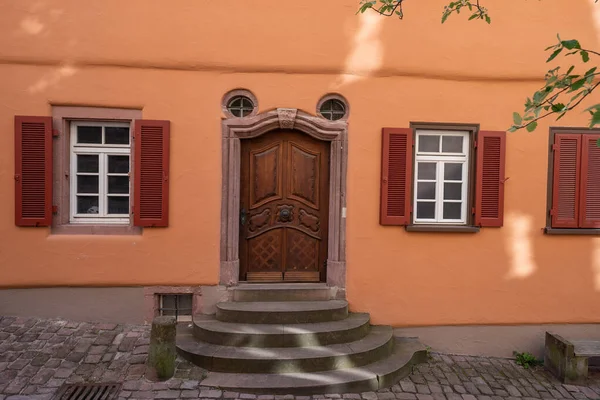 Ausflug Südwestdeutschland Sightseeing Schwarzwald Fachwerkhaus Eingang — Stockfoto