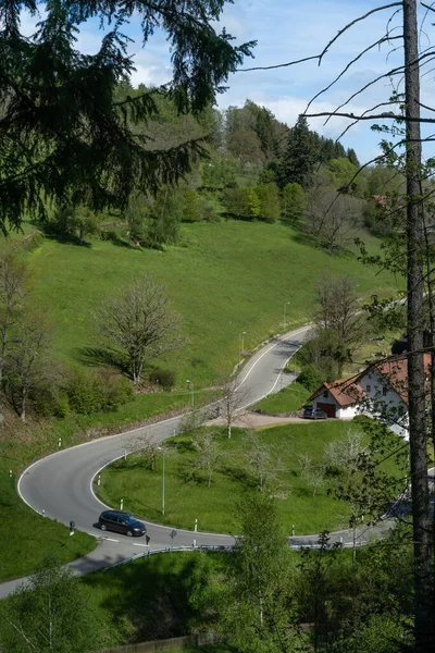 Excursion South West Germany Crooked Road Black Forest Landscape — Φωτογραφία Αρχείου