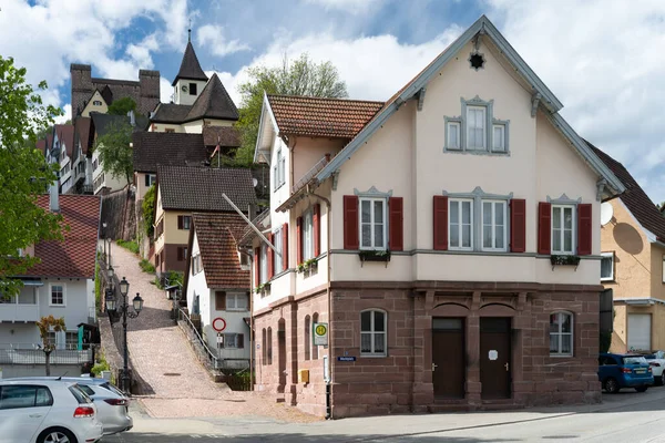 Ausflug Südwestdeutschland Altes Schwarzwalddorf Bergauf — Stockfoto