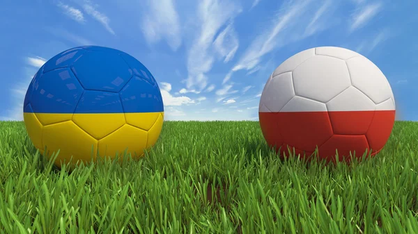 Ukraine vs. Poland — Stock Photo, Image