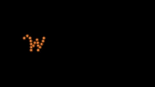 Bem-vindo banner escrito por lâmpadas — Vídeo de Stock