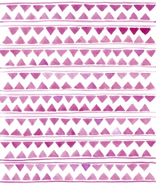 Watercolor pink striped background — Stock Photo, Image