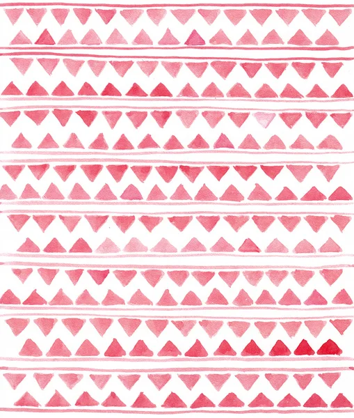 Watercolor red striped background — Stock Photo, Image