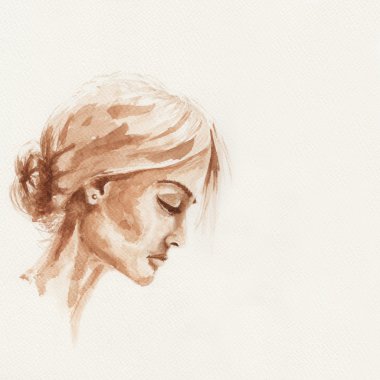 Güzel kadın yüzü.